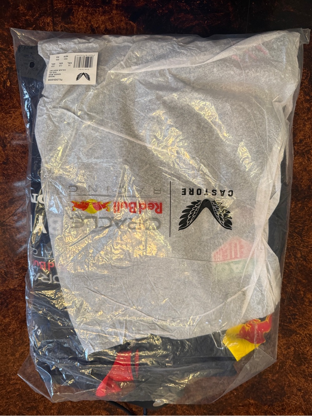 Red Bull Racing Mens Navy and Red Hoodie - Picture 9 of 9